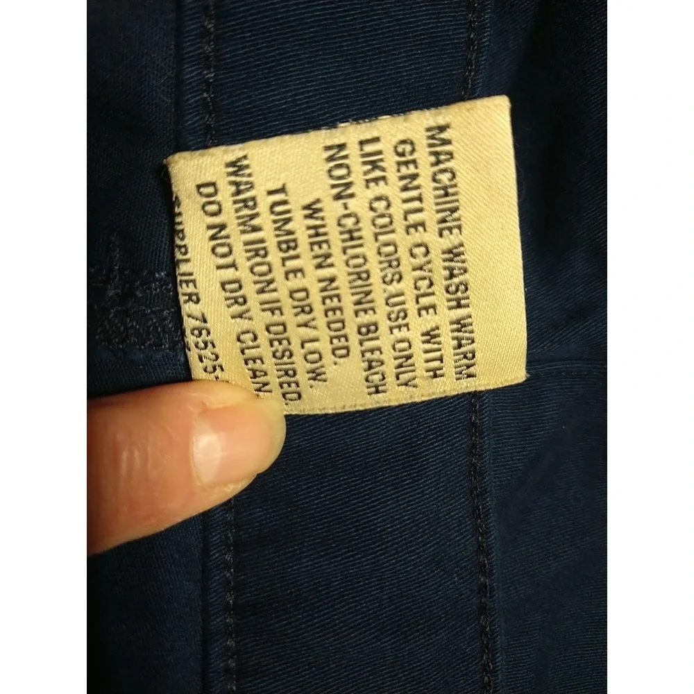 St John's Bay Cargo Shorts Men 46/9 Navy Soft Class Stretch Comfort Flat Travel‎